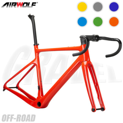 Vélo Gravel AIRWOLF Carbone – Cadre R045, Roues DT350, Pneus 700x45c, Freins Hydrauliques