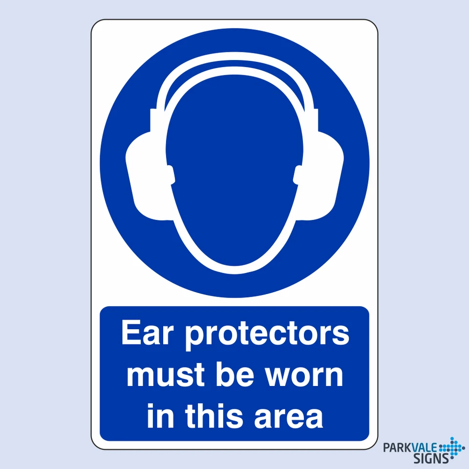 LASTING IMPRESSIONS (SIGNS) LIMITED Gehörschutz muss in diesem Bereich getragen werden Sicherheitsschild