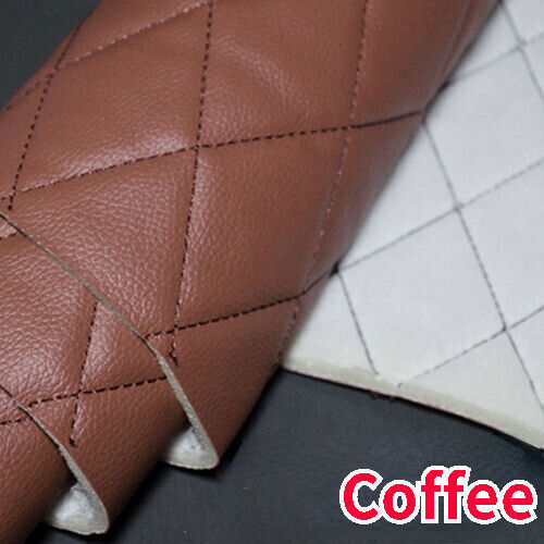 1M Quilted Faux Leather Fabric PVC Foam Backing Vinyl Car Upholstery Material - Bild 15 von 20