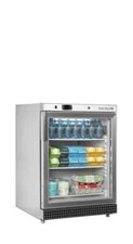 NEW TEFCOLD UR200SG GLASS DOOR STAINLESS STEEL UNDERCOUNTER DISPLAY FRIDGE