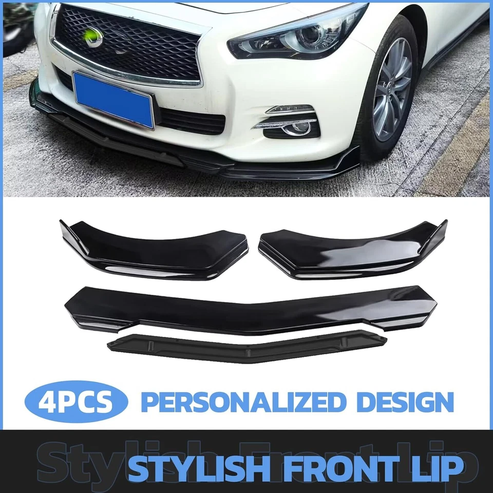 For Mercedes-Benz C200 C250 C300 Front Bumper Cover Lip Spoiler Splitter Body K - Image 4 of 4