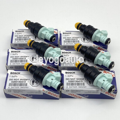 6PCS Fuel Injectors OEM 0280150415 For BMW E36 325i M50 M52 M50B25 M52B25 2.5L