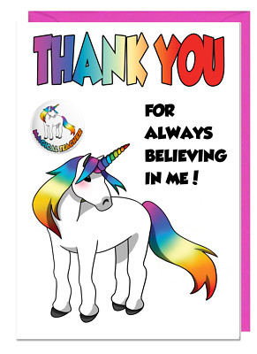 Einhorn Danke Karte Und Abzeichen Fur Lehrer Nursery Nurse Ta Schulleiter Ebay