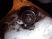 Adel-Wappen-835er-Silber-Siegel–Ring-Krone-Fuchs Pferd-Federbusch 