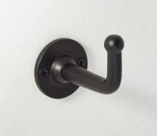 CB2 Boule Matte Black Metal Hook