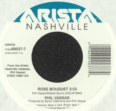Phil Vassar - Rose Bouquet / Just Another Day In Paradise (7'' Single)