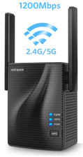 Rock Space AC1200 1200Mbps Wifi Extender Booster Repeater WPS Dual Band 2.4G/5G