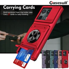 For Motorola Edge 50 Pro Ultra Fusion Shockproof Card Holder Wallet Case Cover