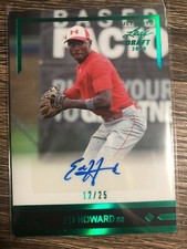 ED HOWARD 2020 Leaf Ultimate Draft 1991 Gold Leaf Rookies Auto Emerald SP #12/25