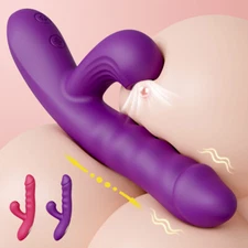 Clit Sucking Thrusting Dildo Massager G-spot Vibrator Adult Sex Toys For Women