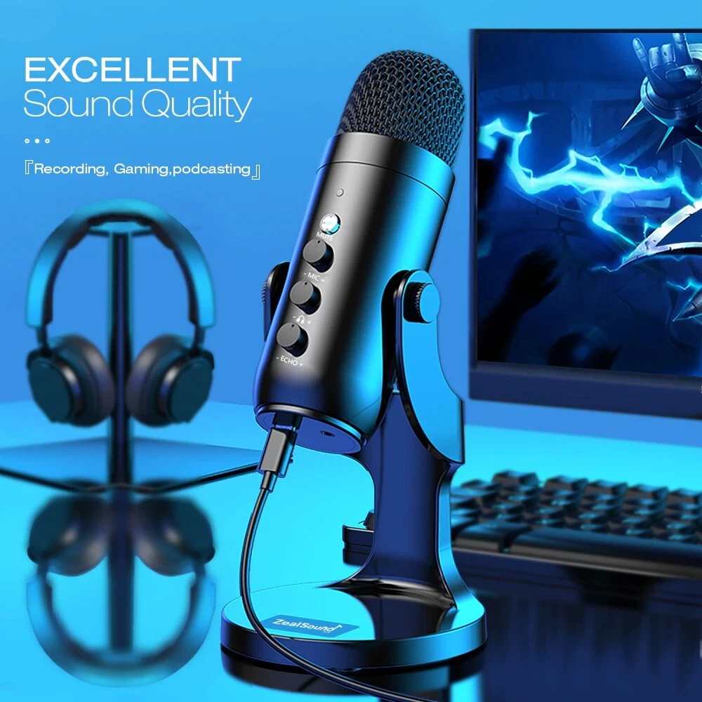 Professional Usb Condenser Microphone For Pc Computer Podcasting Recording Microphone  Gaming Streaming Studio Mic For