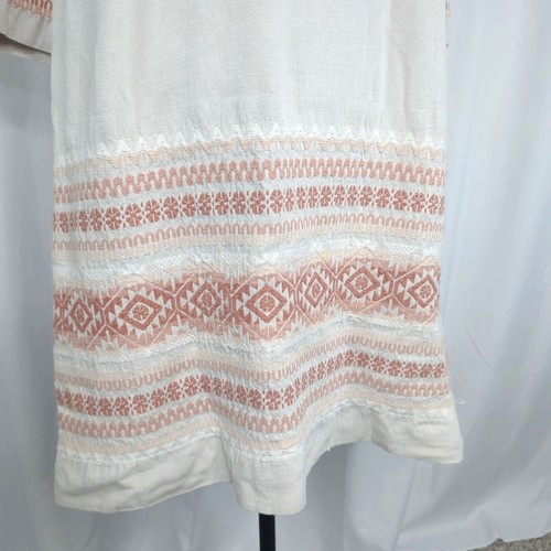 Abito Huipol vintage piccolo panna beige ricamo - Foto 5 di 10