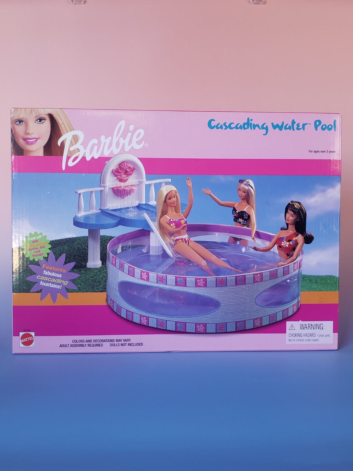 Barbie Cascading Water Pool 1999 piscine étanche sans fuite avec pompe manuelle fonctionnelle