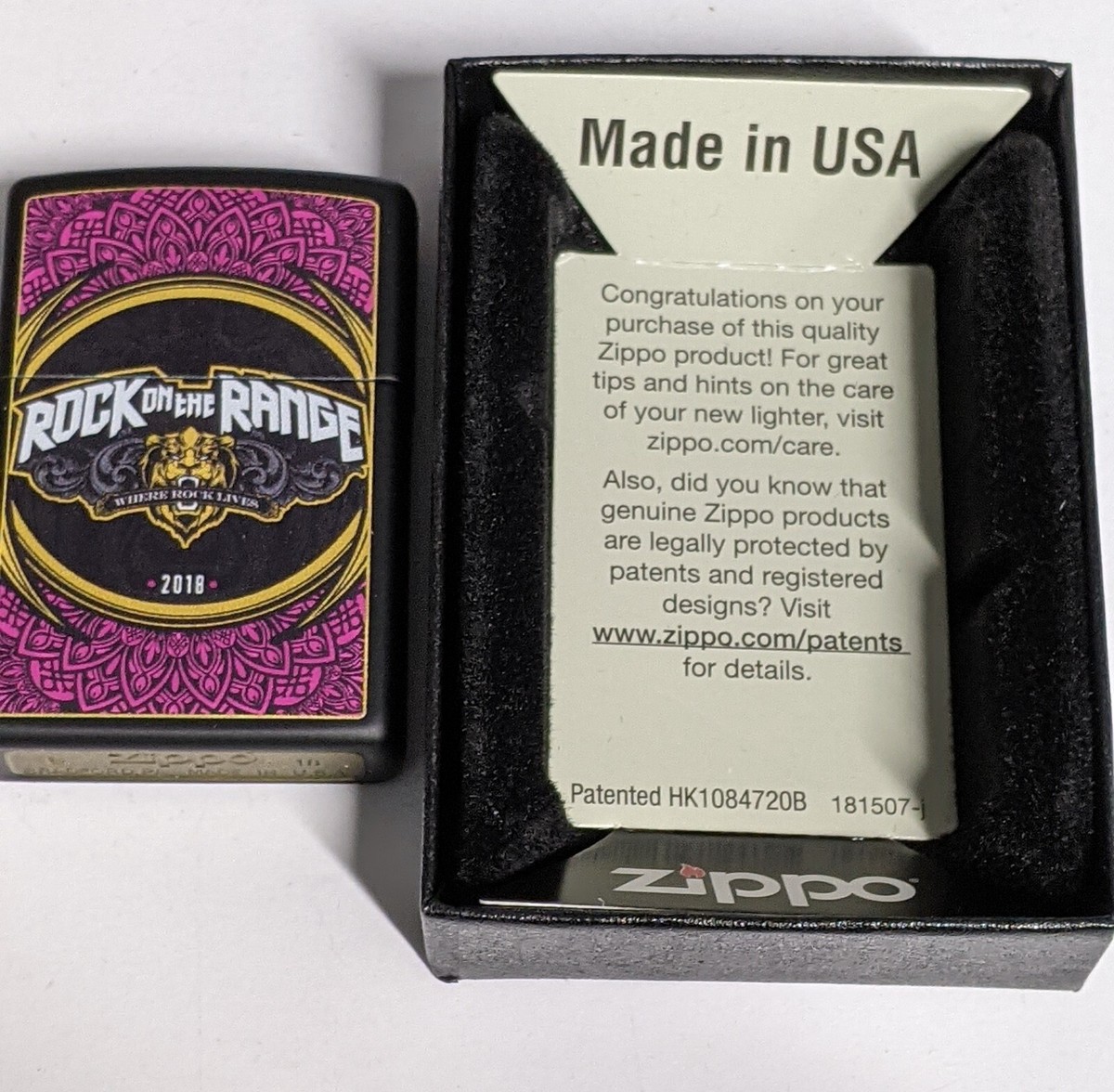 ZIPPO 2018 ROCK ON THE RANGE ALICE IN CHAINS CONCERT LIGHTER