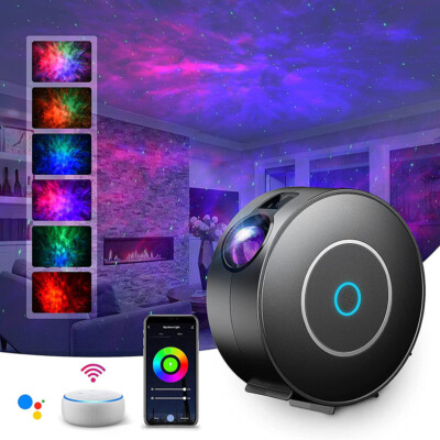 Projector Galaxy Starry Sky Night Light Ocean Party LED Remote Alexa Moving Star
