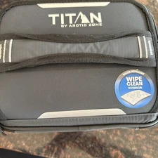 Titan by Arctic Zone Fridge Cold Molded Lunch Box with Ice Walls - Black/Silver