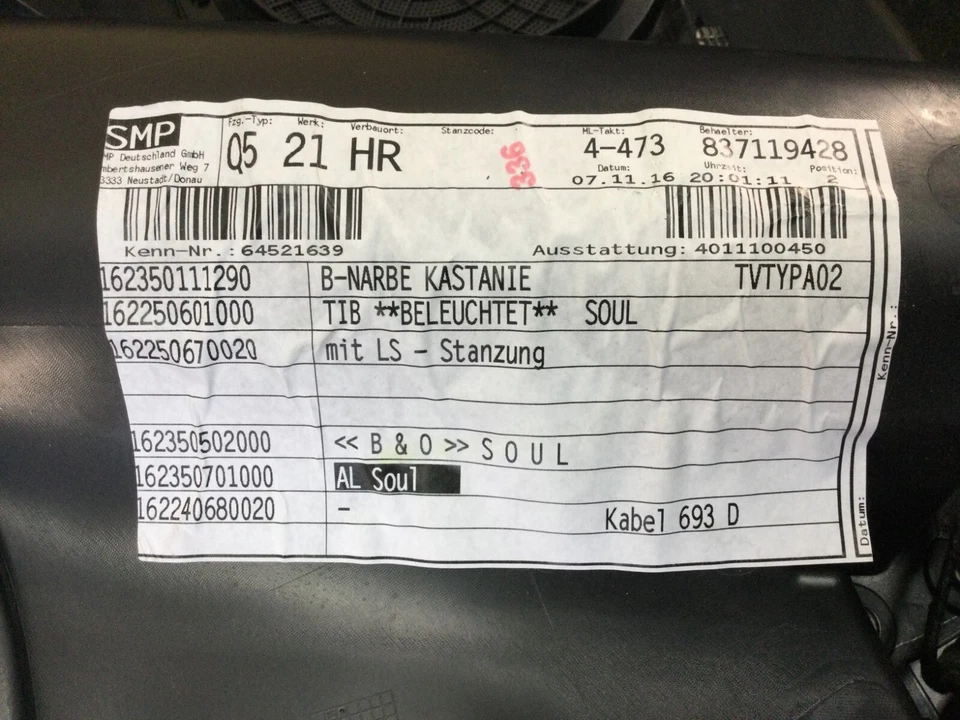 ⭐ Panel de moldura de puerta trasera derecha interior Audi 8R Q5 13-17 OEM EP Foto 4 de 4