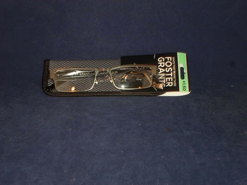 Foster Grant Reading Glasses With Bonus Case +1.50 Gray G9-1 - Picture 2 of 4