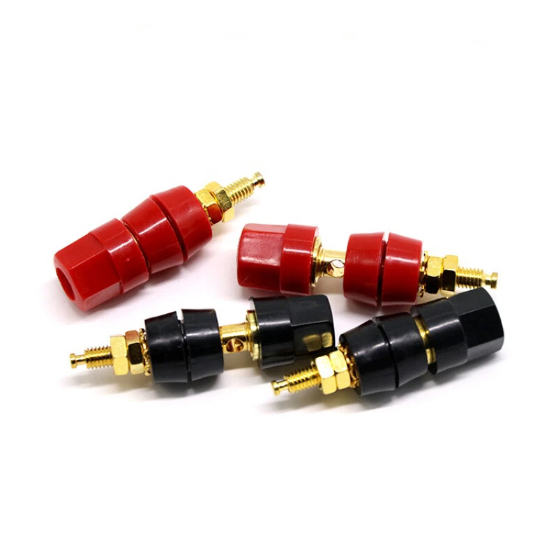 1/2/3-10pcs M5x50mm Hex Binding Post Banana Socket Panel Jack Connector Terminal - Image 2 of 2