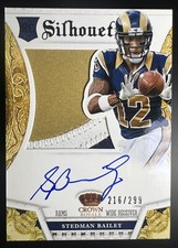 STEDMAN BAILEY 2013 CROWN ROYALE RC SILHOUETTES 3 COLOR PATCH AUTOGRAPH /299