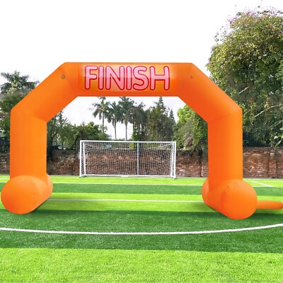 Sewinfla 20ft Inflatable Start Finish Line Arch Orange with Blower