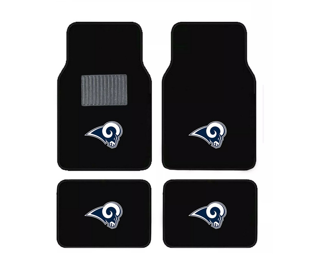 New NFL Los Angeles Rams Car Truck Front Rear Back Carpet Floor Mats Set