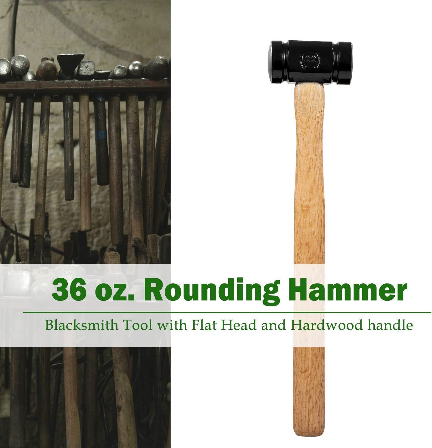 61B 36 OZ Steel Blacksmith Rounding Forging Hammer Handmade Farrier ...