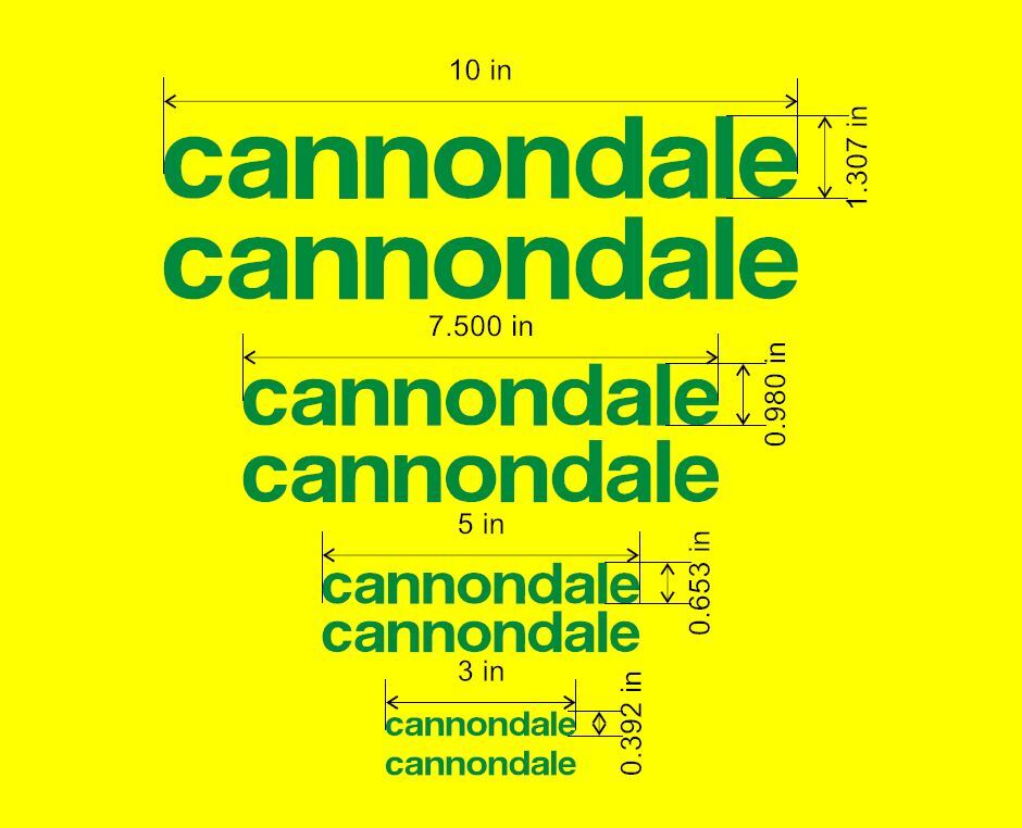 Adesivo Decalcomania Logo Cannondale In Vinile - Fustellato Per Bici