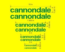 Set decalcomanie telaio bici Cannondale personalizzate. Scegli il tuo colore. Trail CAAD Rush Jekyll
