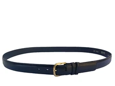 C3 Belt Size 48 Black Glove Leather Solid Brass 5021 Made in USA