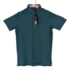 Greyson Mens Small Green Garter Cayuse Polo Short Sleeve Stretch Golf Shirt New