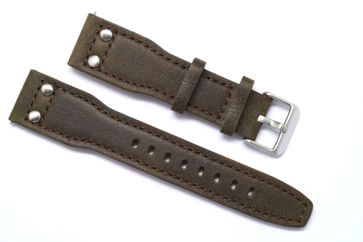 Fossil Tan Genuine Leather Strap with Silver Rivets FS4735 22mm Brown Leather Watch Strap For Fossil | eBay main image 3