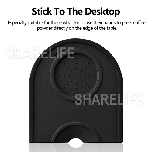 Coffee Tamper Silicone Mat Black Tamping Holder Pad Corner Dropped Edge Tools AU - Picture 3 of 9