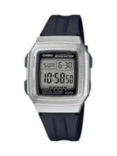 Casio Men's F-201WAM-7AVCF Classic Digital Display Black Silver Casual Watch