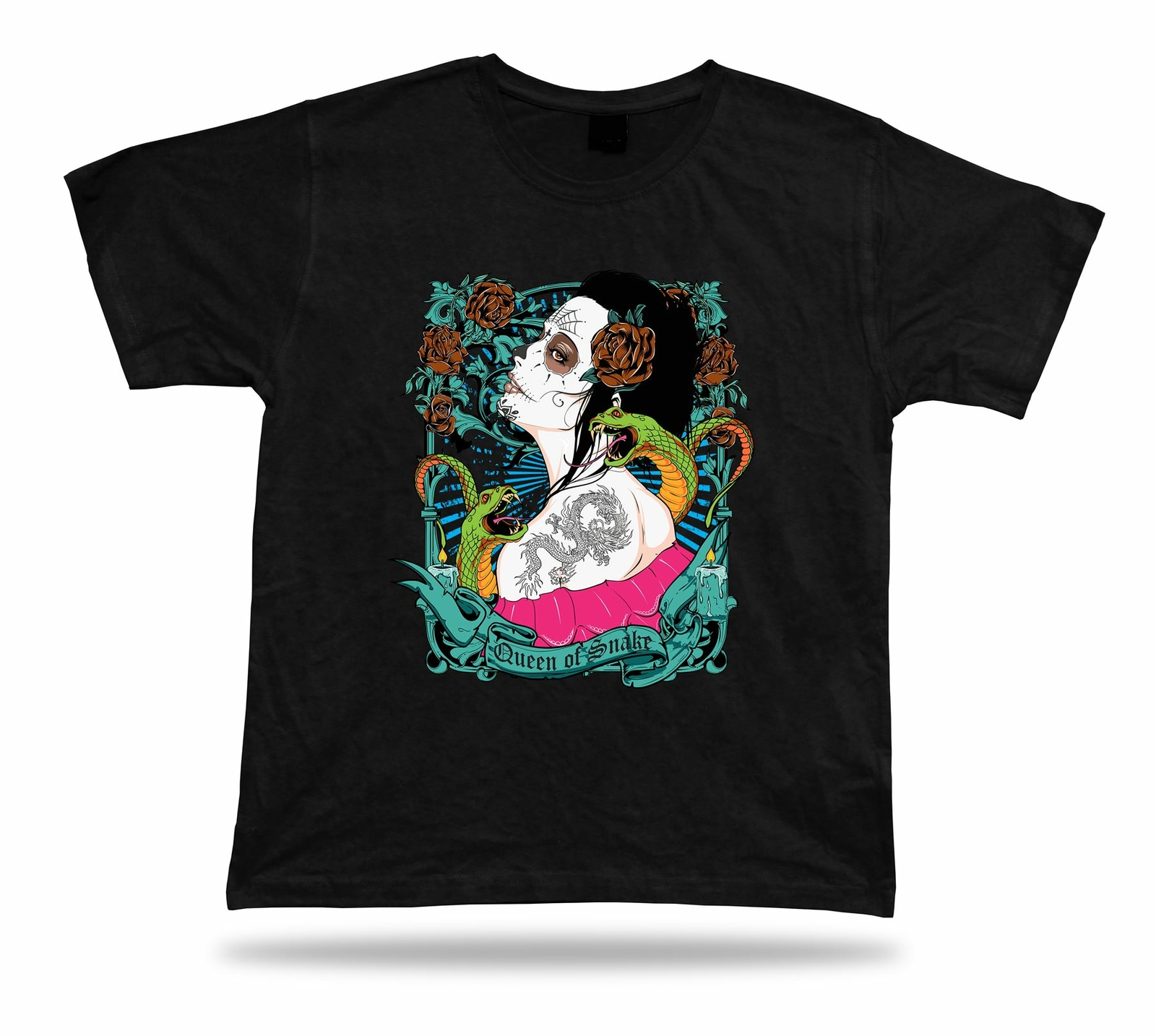 Queen of snakes Floral t shirt tee modern design special gift present apparel