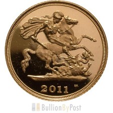 2011 Proof Gold Half Sovereign Elizabeth II Fourth Head