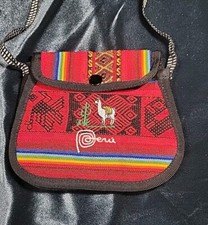 Peruvian Handwoven Crossbody Purse 6" x 7"