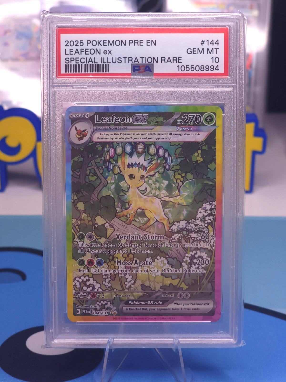 PSA 10 Leafeon ex 144/131 SIR Prismatic Evolutions Pokemon 2025 PRE EN