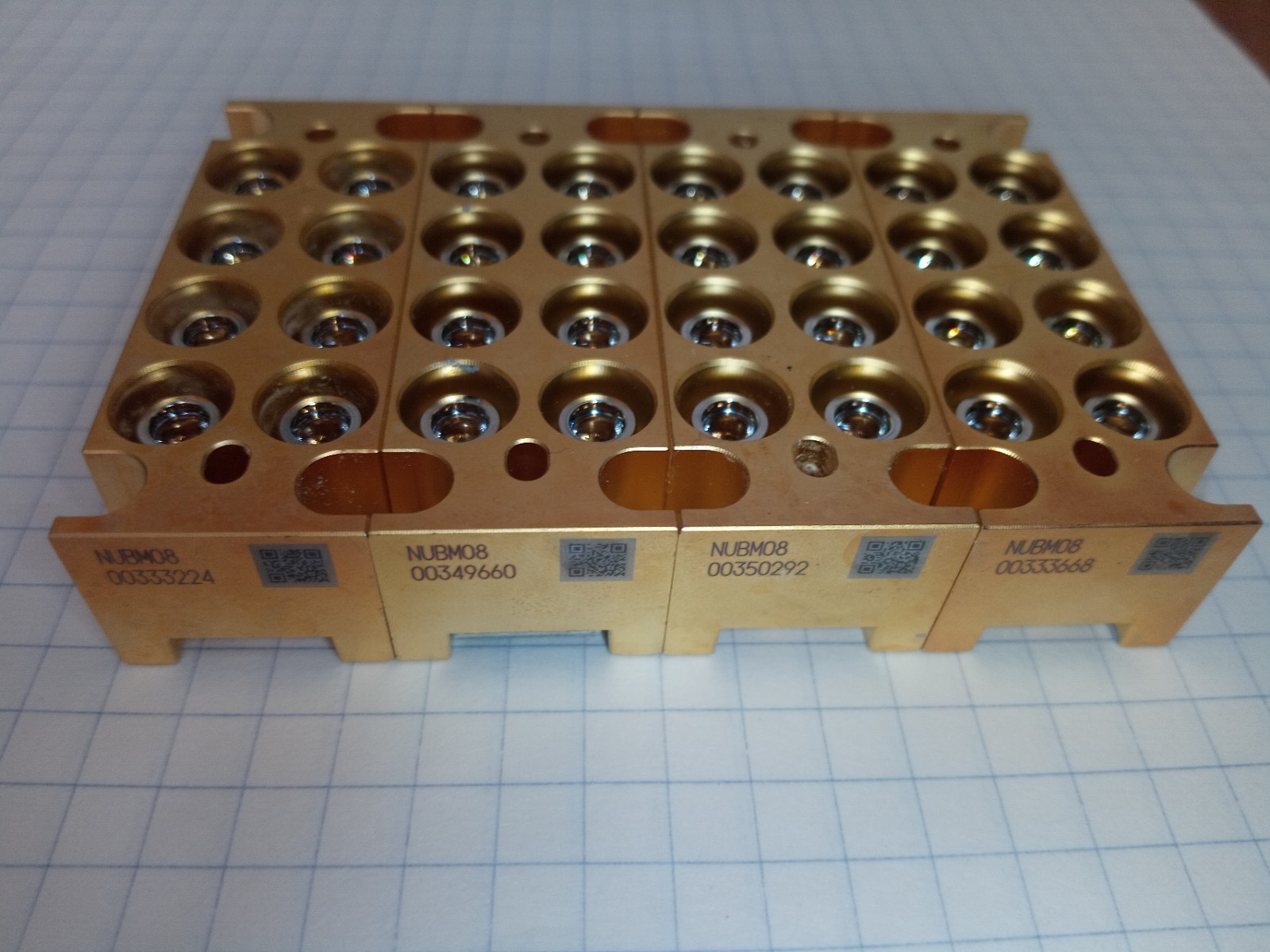 1 Bank of Nichia NUBM08 Laser Diodes - Up to 5W 450nm Blue - Total of 8