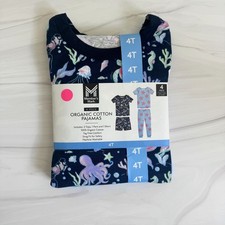 NWT Members Mark 4-Piece Organic Cotton Pajam...
