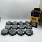 Vintage Box of 12 Zinc Ball Porcelain Lined Canning Fruit Jar Lid Caps — photo 3