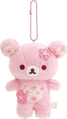 San-X Rilakkuma Sakura Plush Keychain Mascot Hanging Plush MV69301