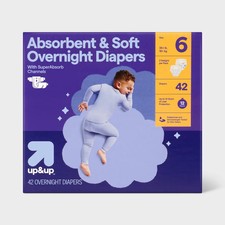 Disposable Overnight Diapers - Size 6 - 42ct - up up