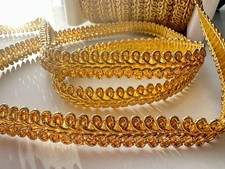 Rayon Treccia Cord Gimp Scroll Tessuto Cuscino Passamaneria Tende 10mm Oro...