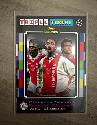 Topps Decades Triple Threat 2024 UCL AFC Ajax Seedorf Kluivert Litmanen