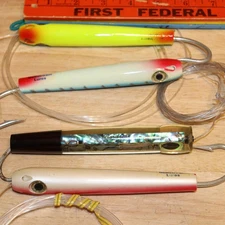Lot 4 Cedar Plug Style 6" Fishing Trolling Lures Gulfstream & Caribbean by Primo
