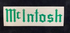McIntosh 5.5 Inch Vinyl Transfer Sticker for Car Window, etc. - Pick color