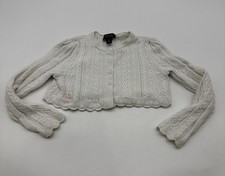 Polo Ralph Lauren Sweater Kids Girls Size 5 White Logo Embroidered . 47354