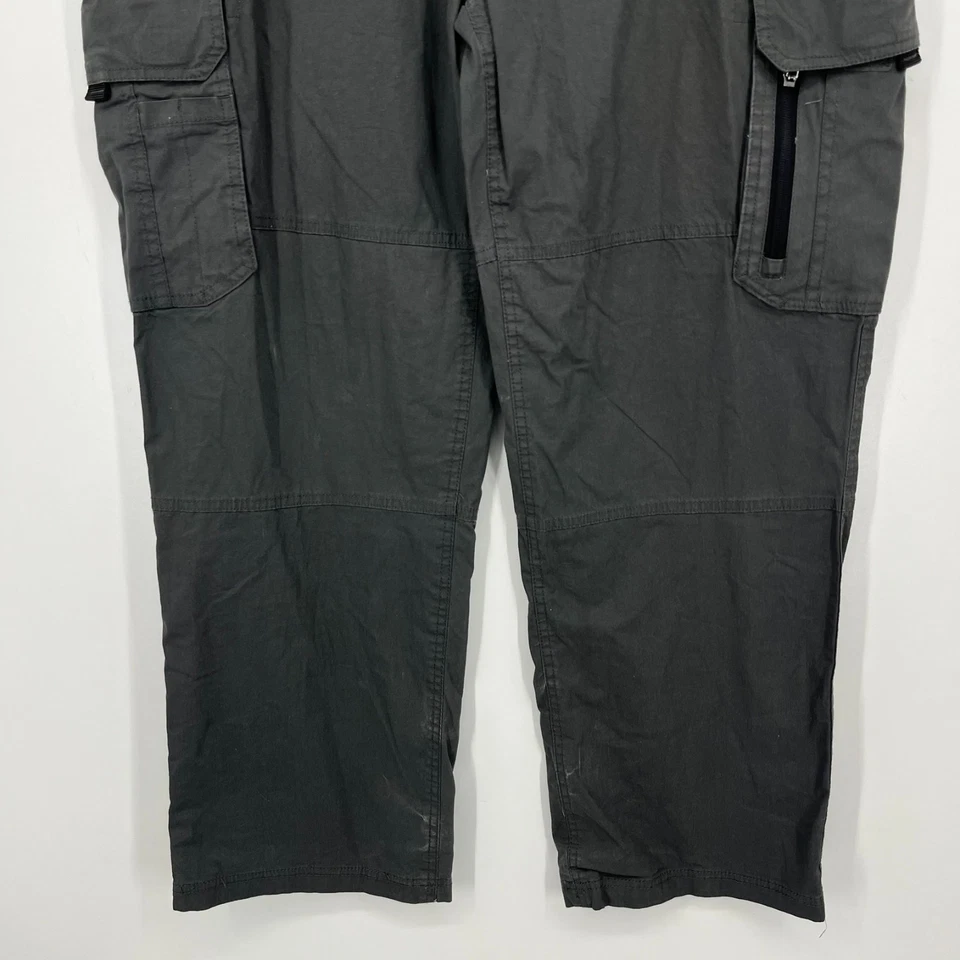 BC Clothing Cargo Pants Men's Size L Gray Belted Tactical Pockets Solid - Image 3 of 4