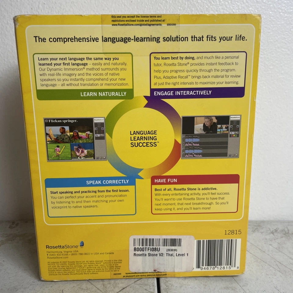 Rosetta Stone V2: Thai Level 1 for Windows and Mac SEALED - Image 2 of 4
